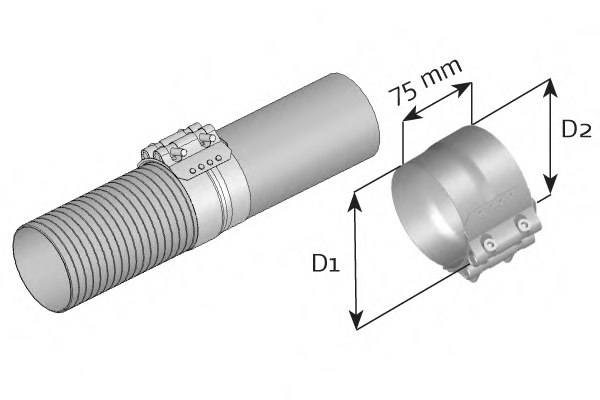 DINEX 99301 Clamp, exhaust system